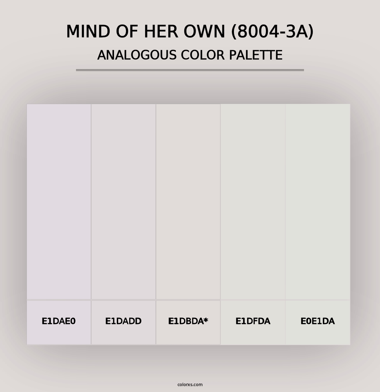 Mind of Her Own (8004-3A) - Analogous Color Palette