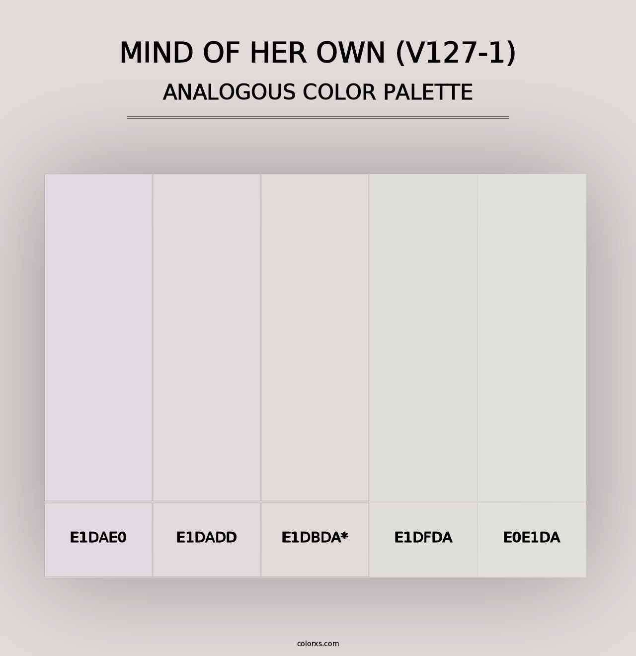 Mind of Her Own (V127-1) - Analogous Color Palette