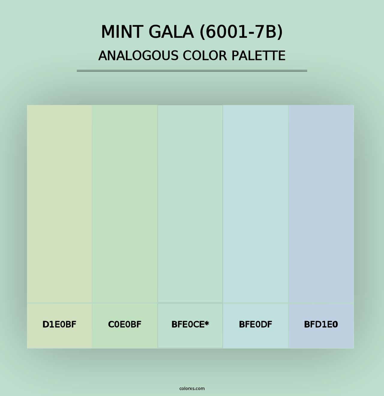 Mint Gala (6001-7B) - Analogous Color Palette