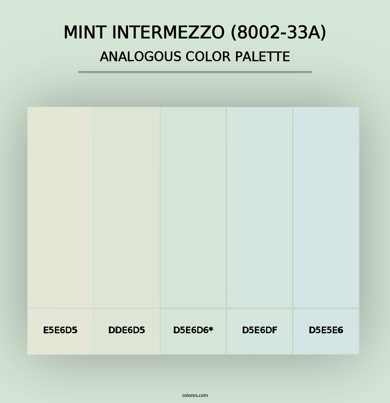 Mint Intermezzo (8002-33A) - Analogous Color Palette