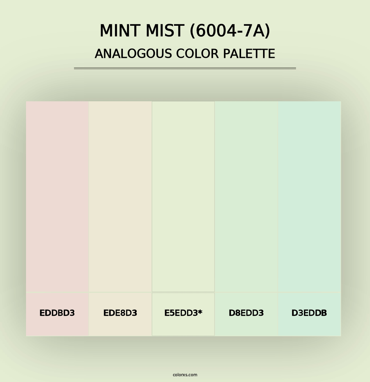 Mint Mist (6004-7A) - Analogous Color Palette