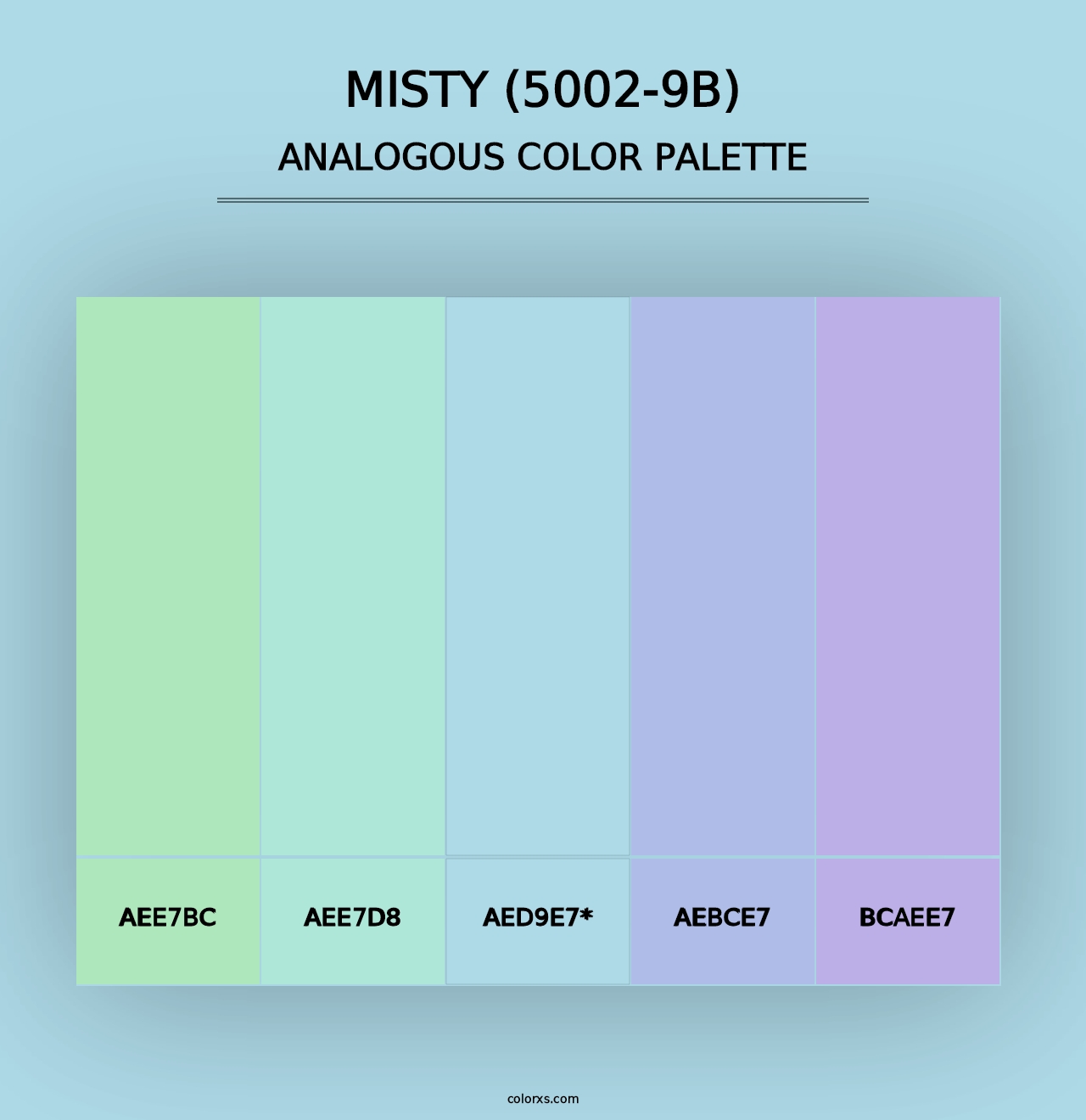 Misty (5002-9B) - Analogous Color Palette