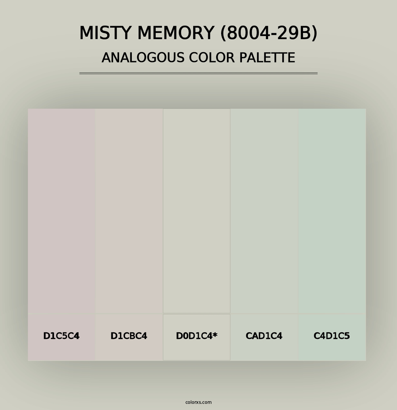 Misty Memory (8004-29B) - Analogous Color Palette