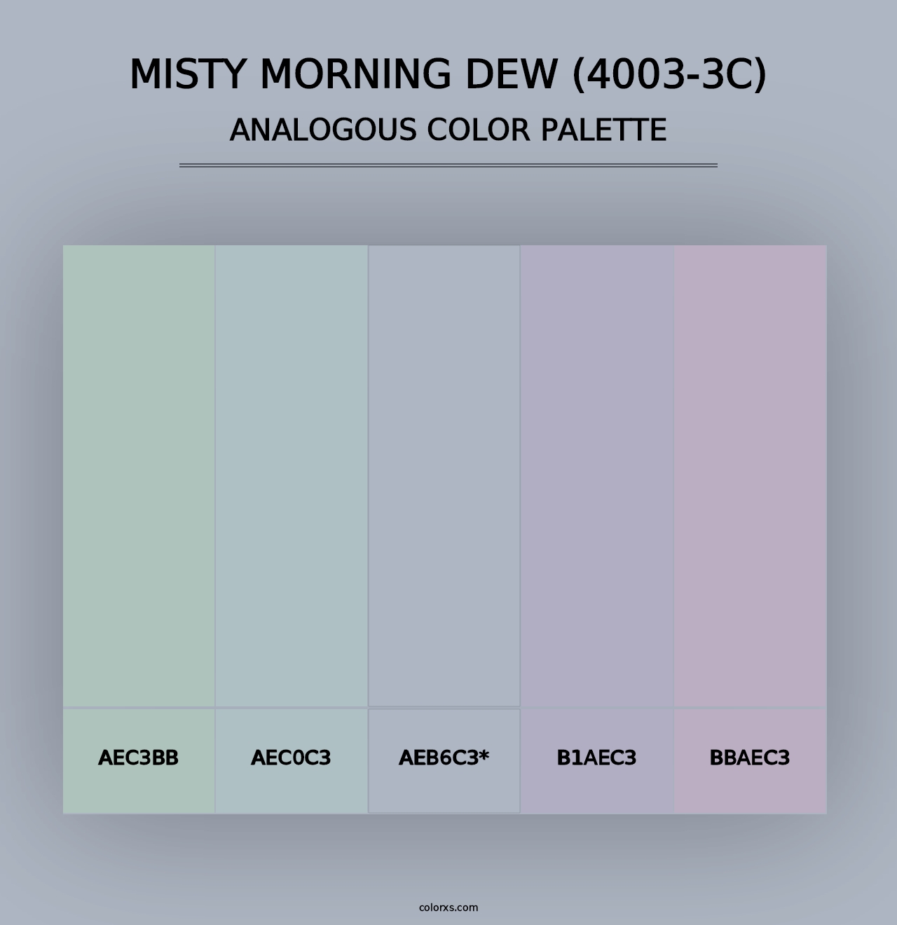 Misty Morning Dew (4003-3C) - Analogous Color Palette