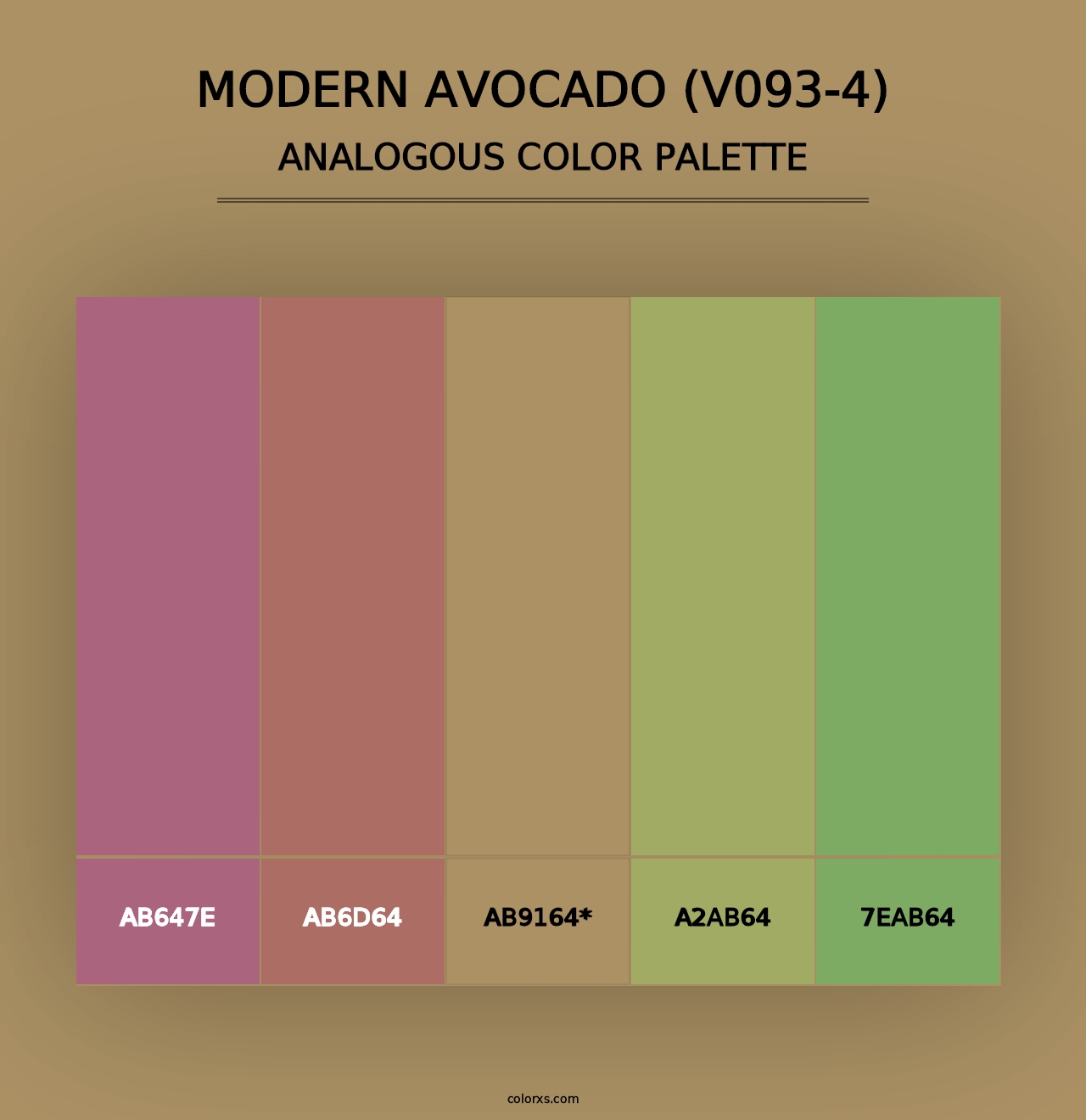 Modern Avocado (V093-4) - Analogous Color Palette