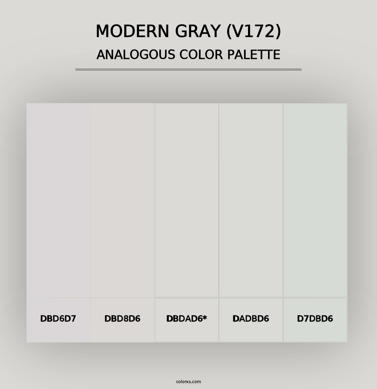 Modern Gray (V172) - Analogous Color Palette