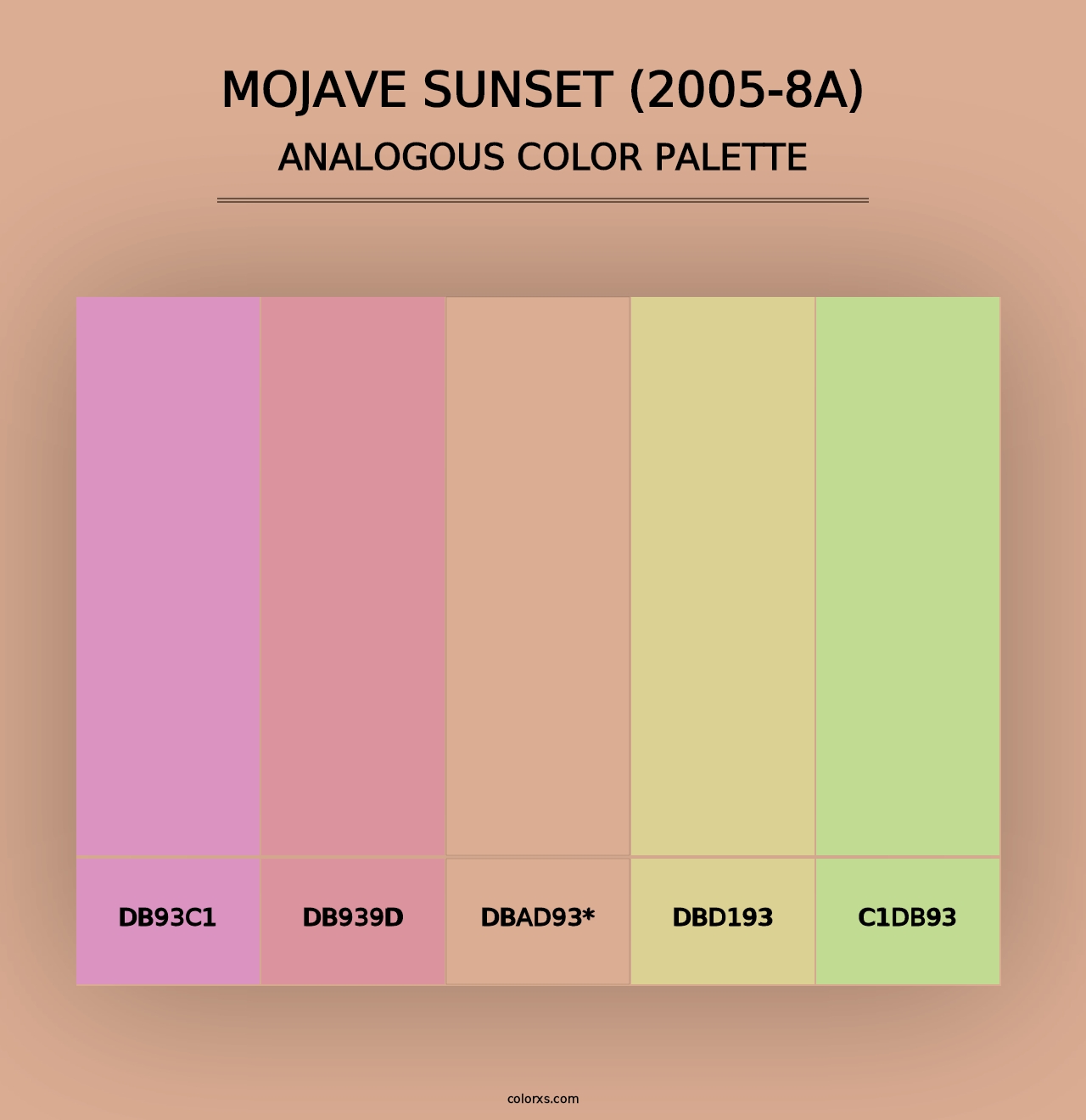 Mojave Sunset (2005-8A) - Analogous Color Palette