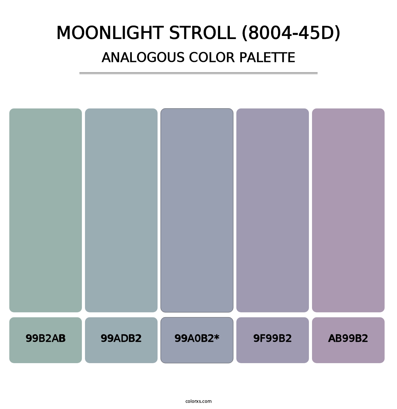 Moonlight Stroll (8004-45D) - Analogous Color Palette