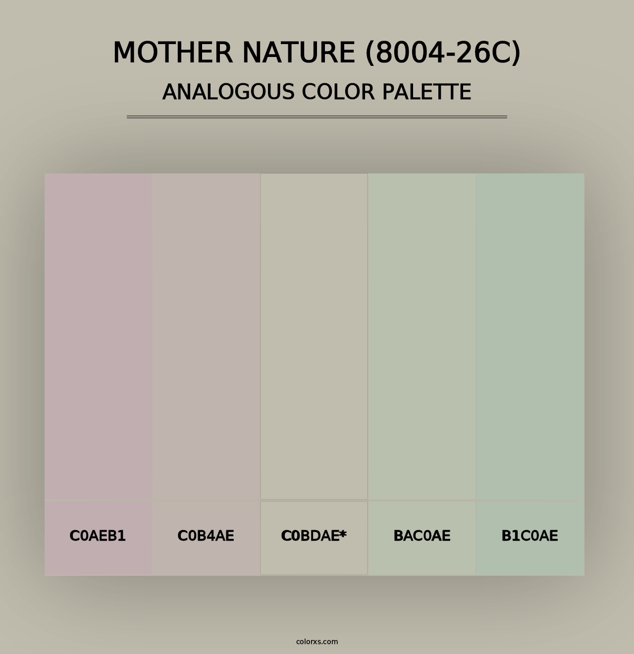 Mother Nature (8004-26C) - Analogous Color Palette