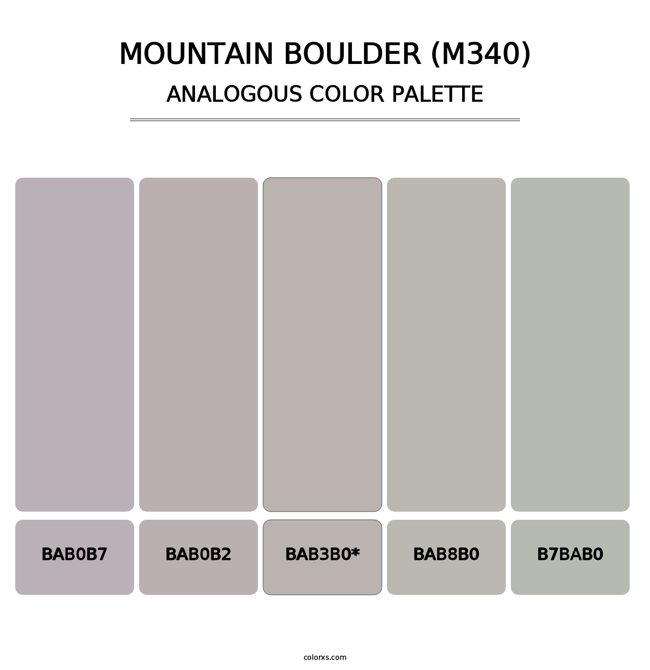 Mountain Boulder (M340) - Analogous Color Palette