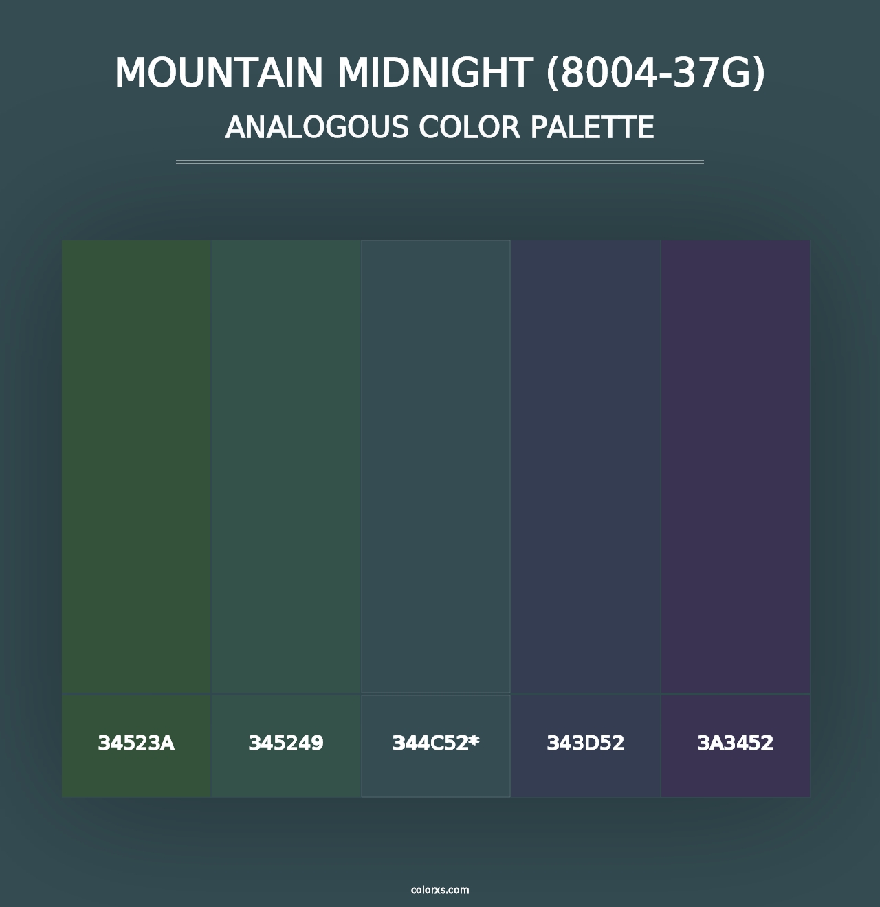 Mountain Midnight (8004-37G) - Analogous Color Palette