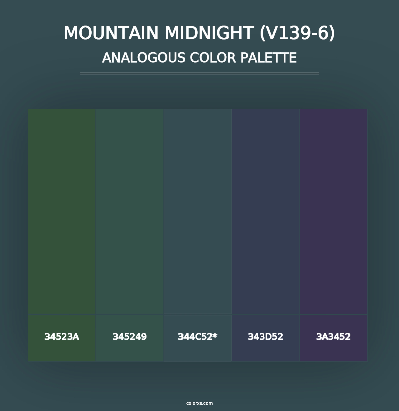 Mountain Midnight (V139-6) - Analogous Color Palette