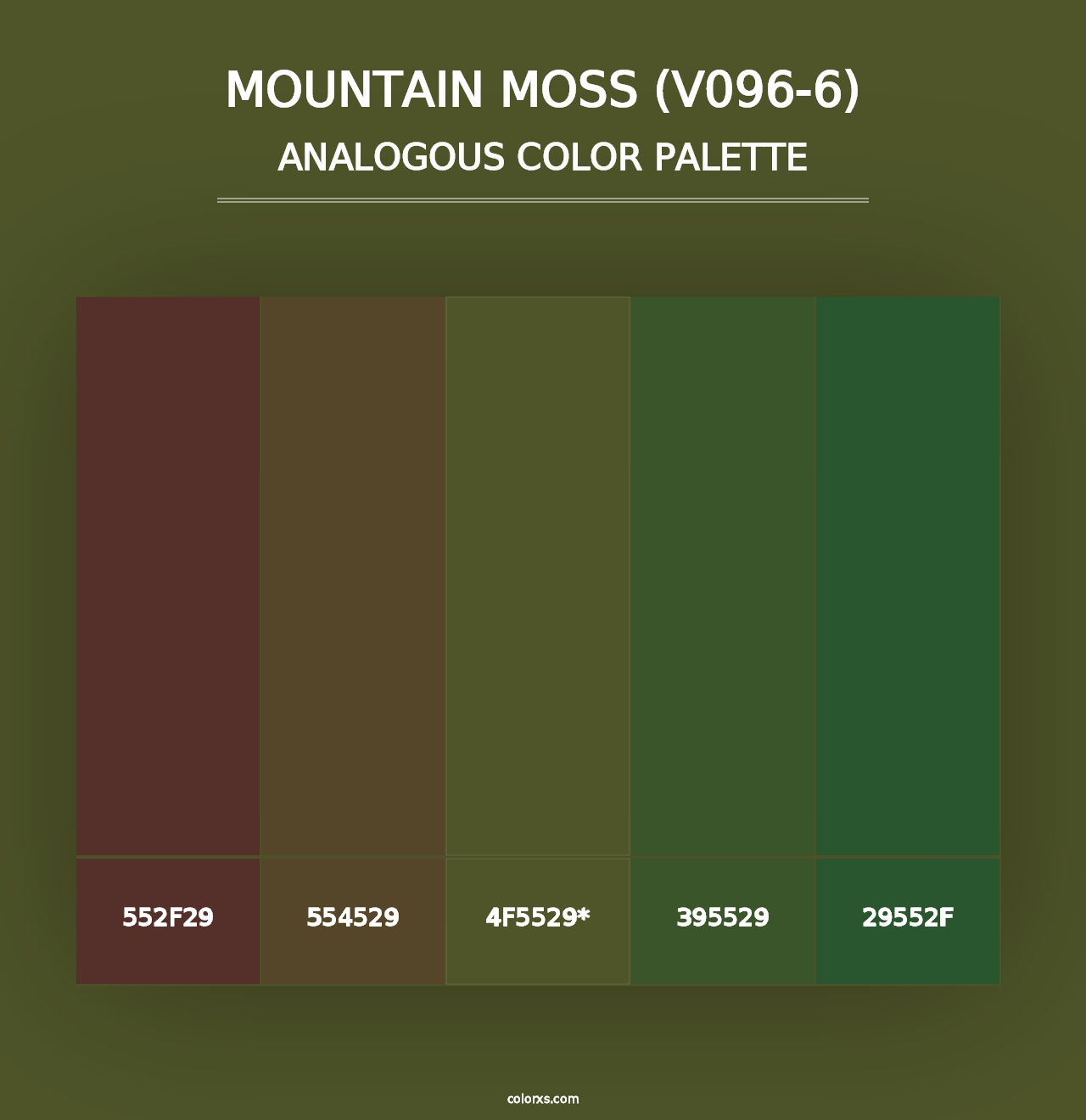 Mountain Moss (V096-6) - Analogous Color Palette