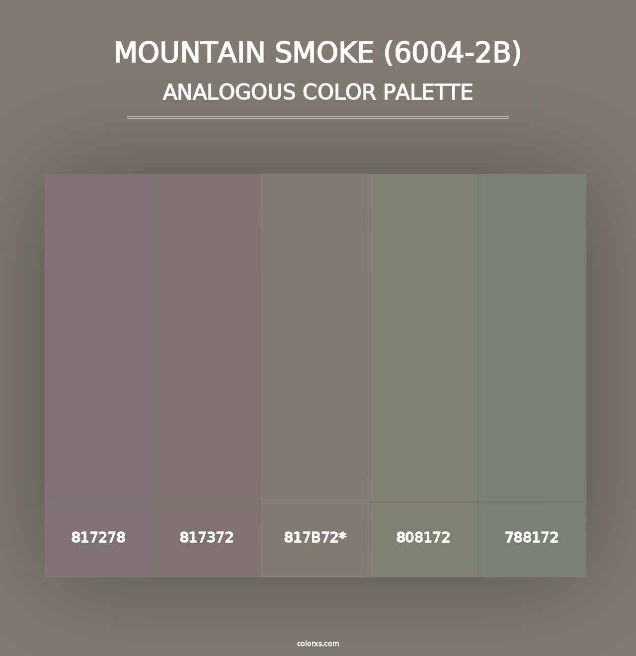 Mountain Smoke (6004-2B) - Analogous Color Palette