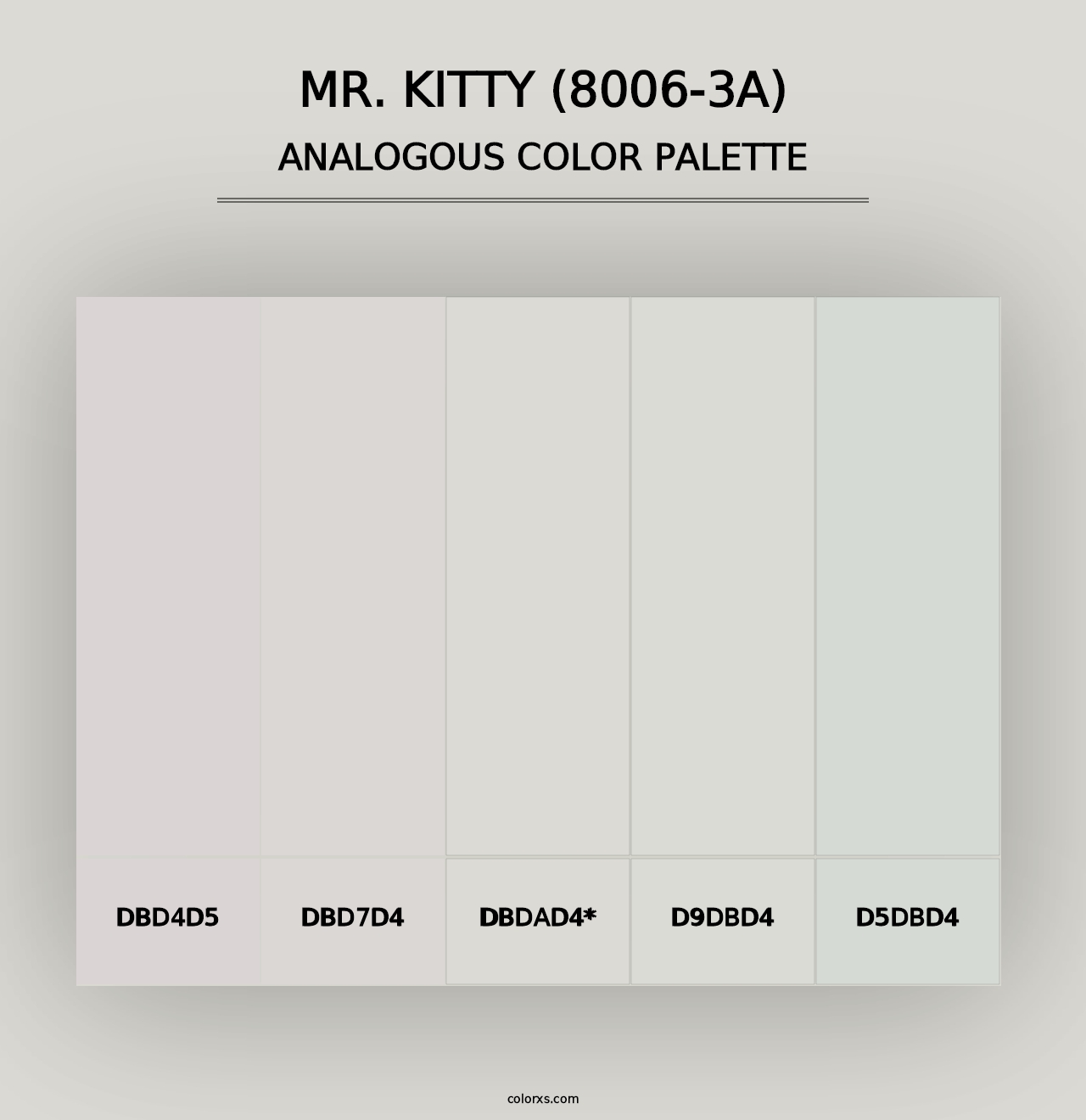 Mr. Kitty (8006-3A) - Analogous Color Palette