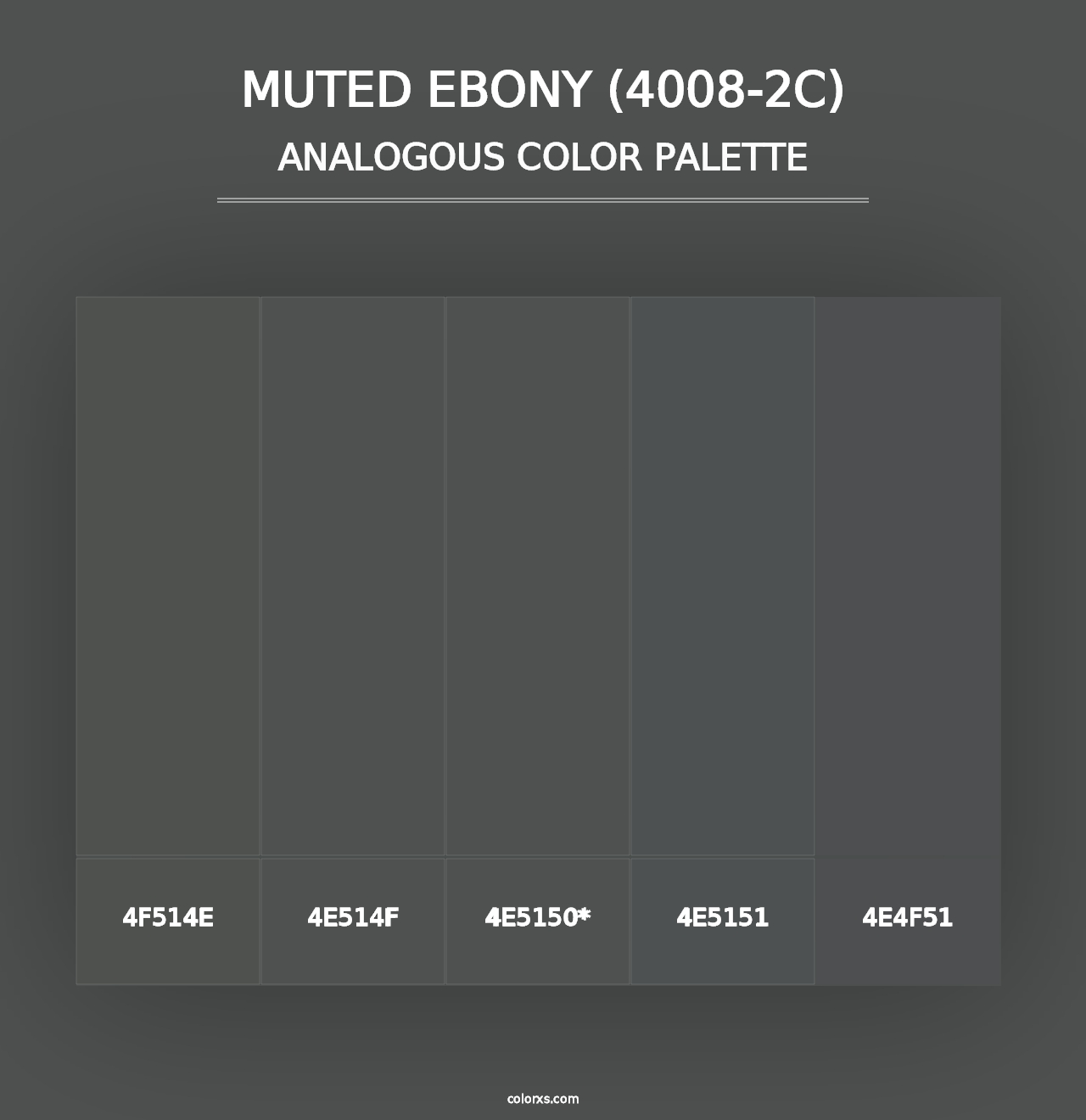 Muted Ebony (4008-2C) - Analogous Color Palette