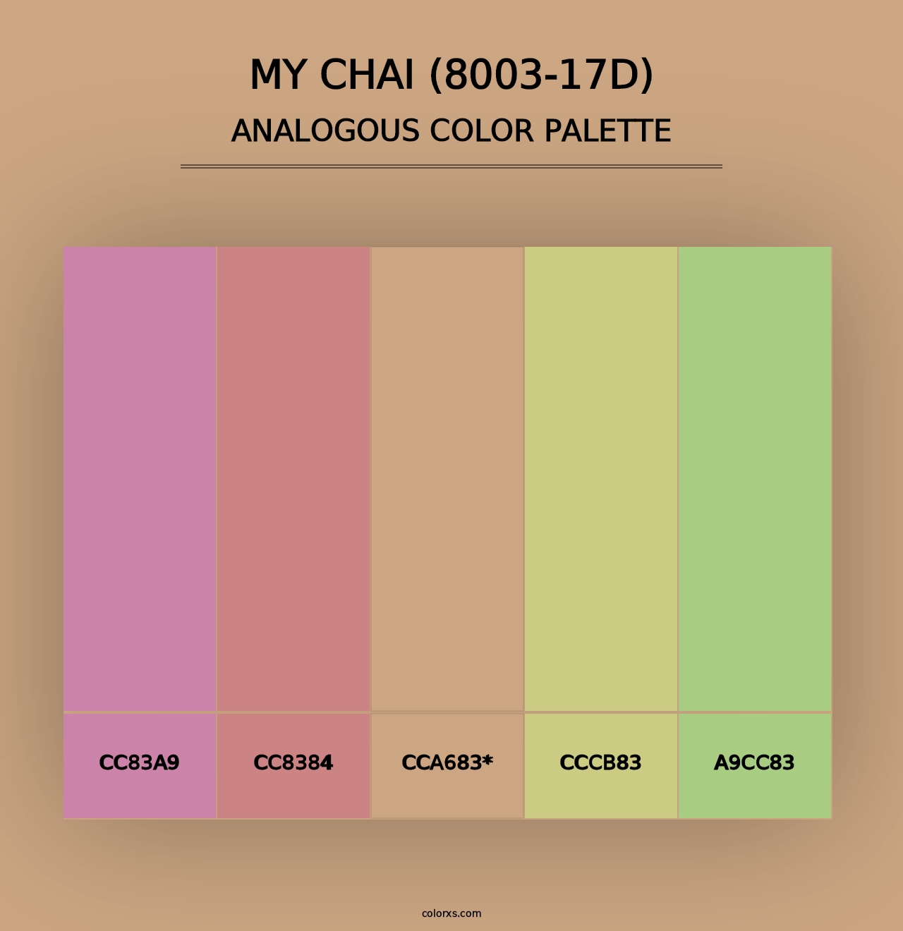 My Chai (8003-17D) - Analogous Color Palette