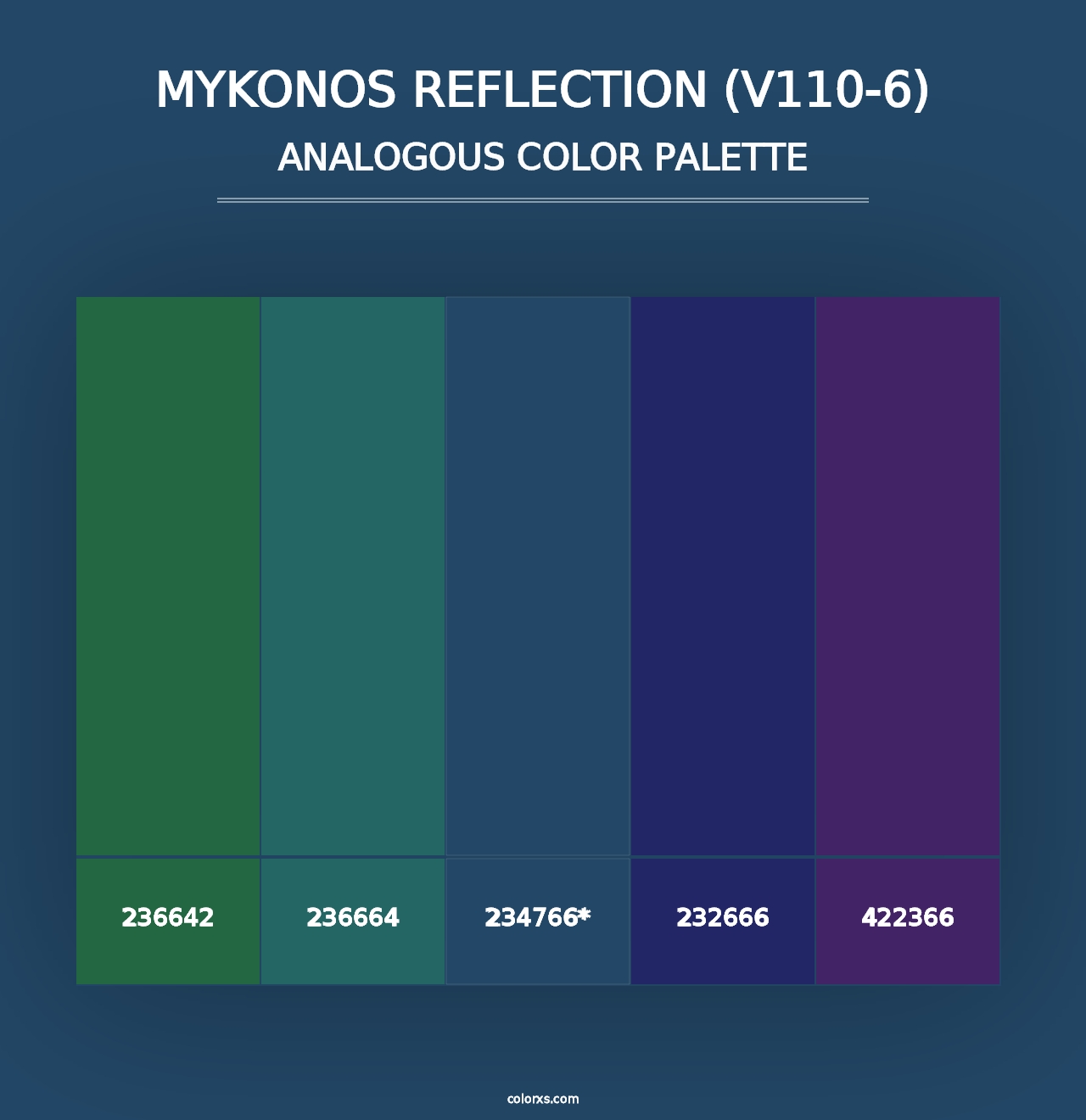 Mykonos Reflection (V110-6) - Analogous Color Palette