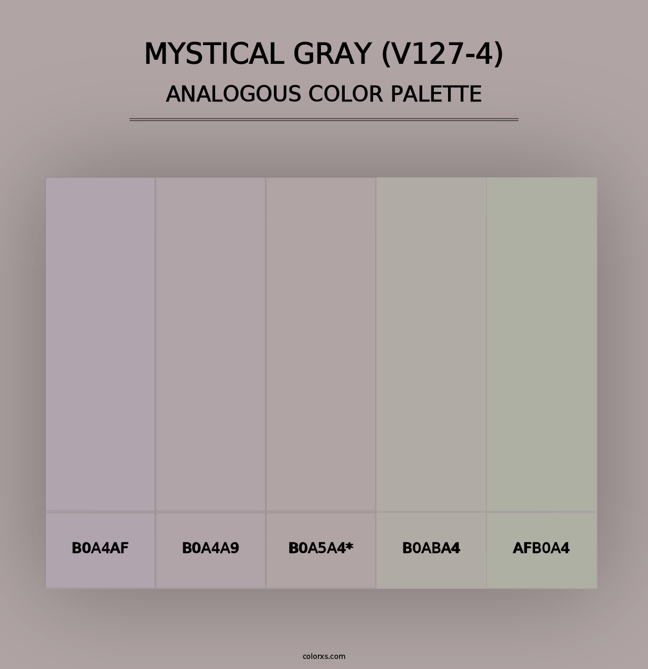 Mystical Gray (V127-4) - Analogous Color Palette