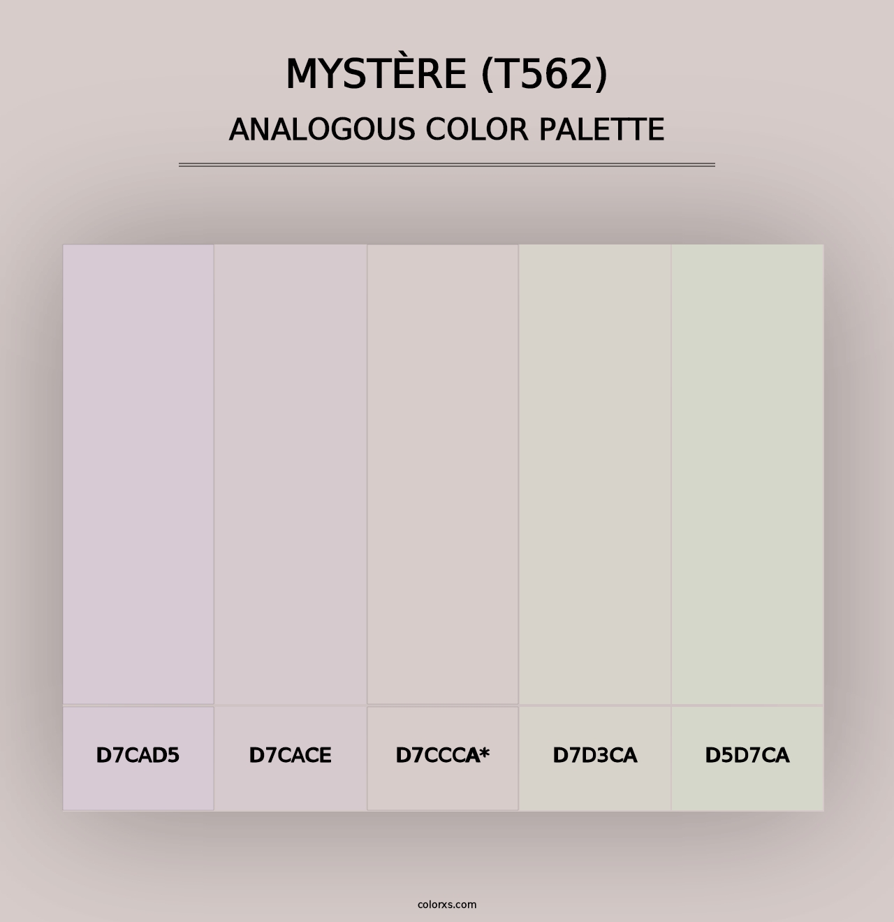 Mystère (T562) - Analogous Color Palette