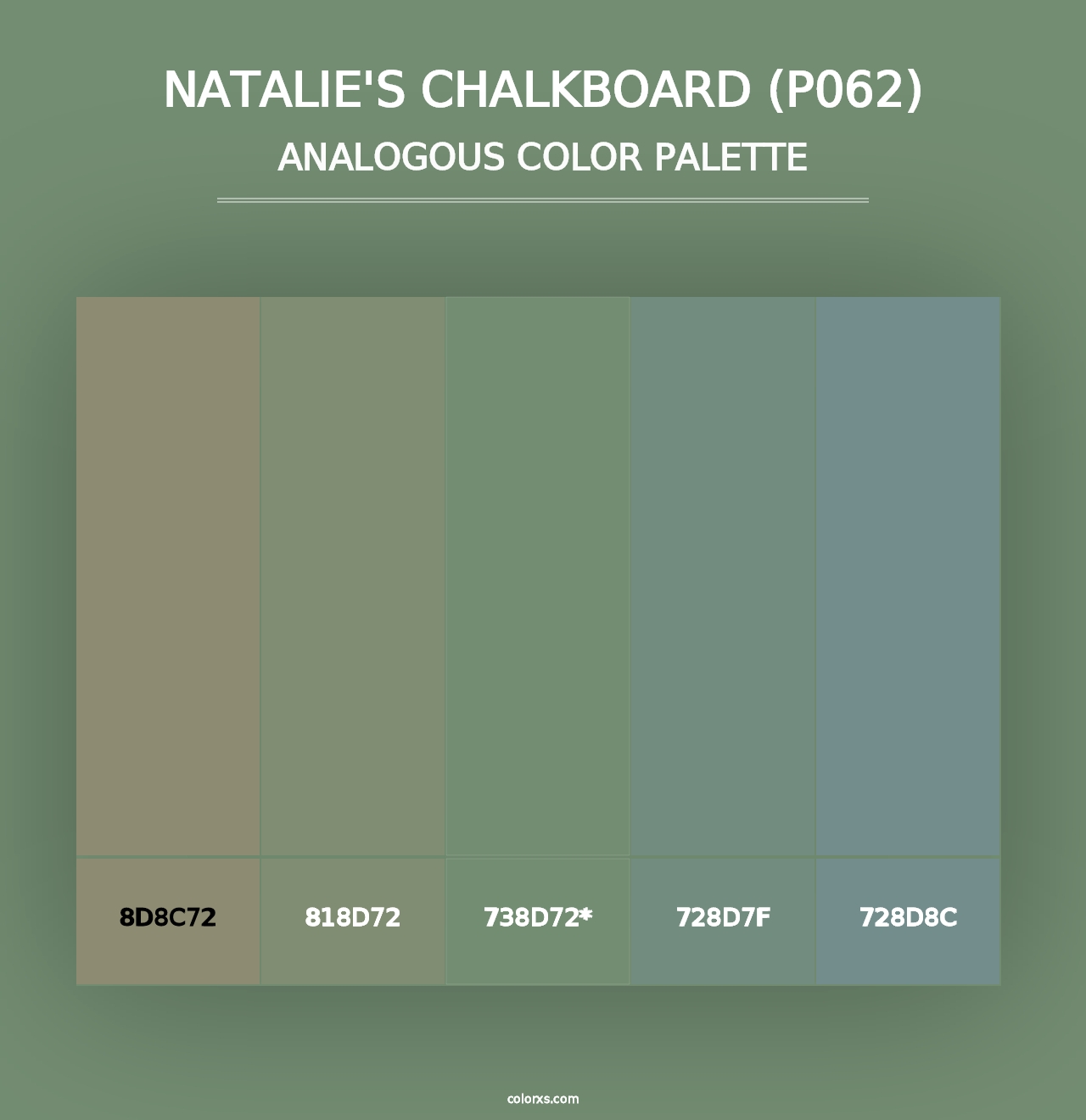 Natalie's Chalkboard (P062) - Analogous Color Palette