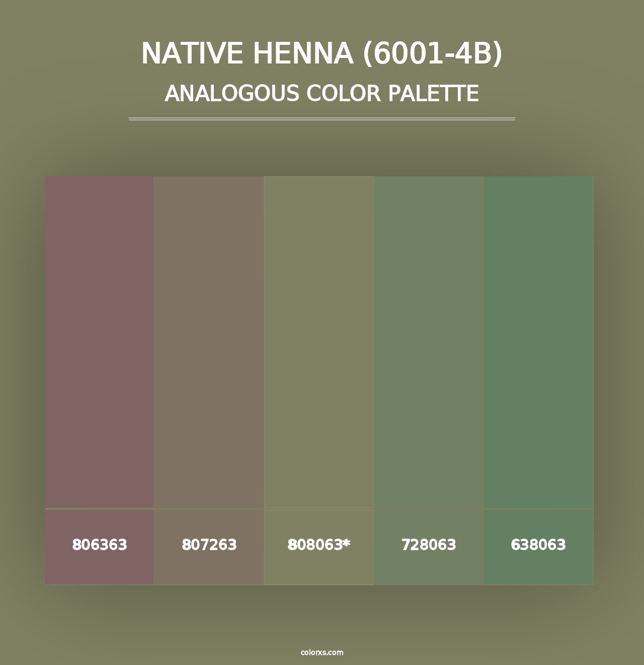 Native Henna (6001-4B) - Analogous Color Palette