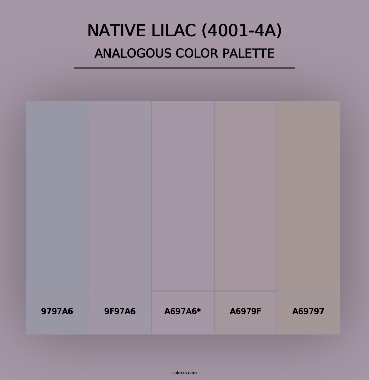 Native Lilac (4001-4A) - Analogous Color Palette