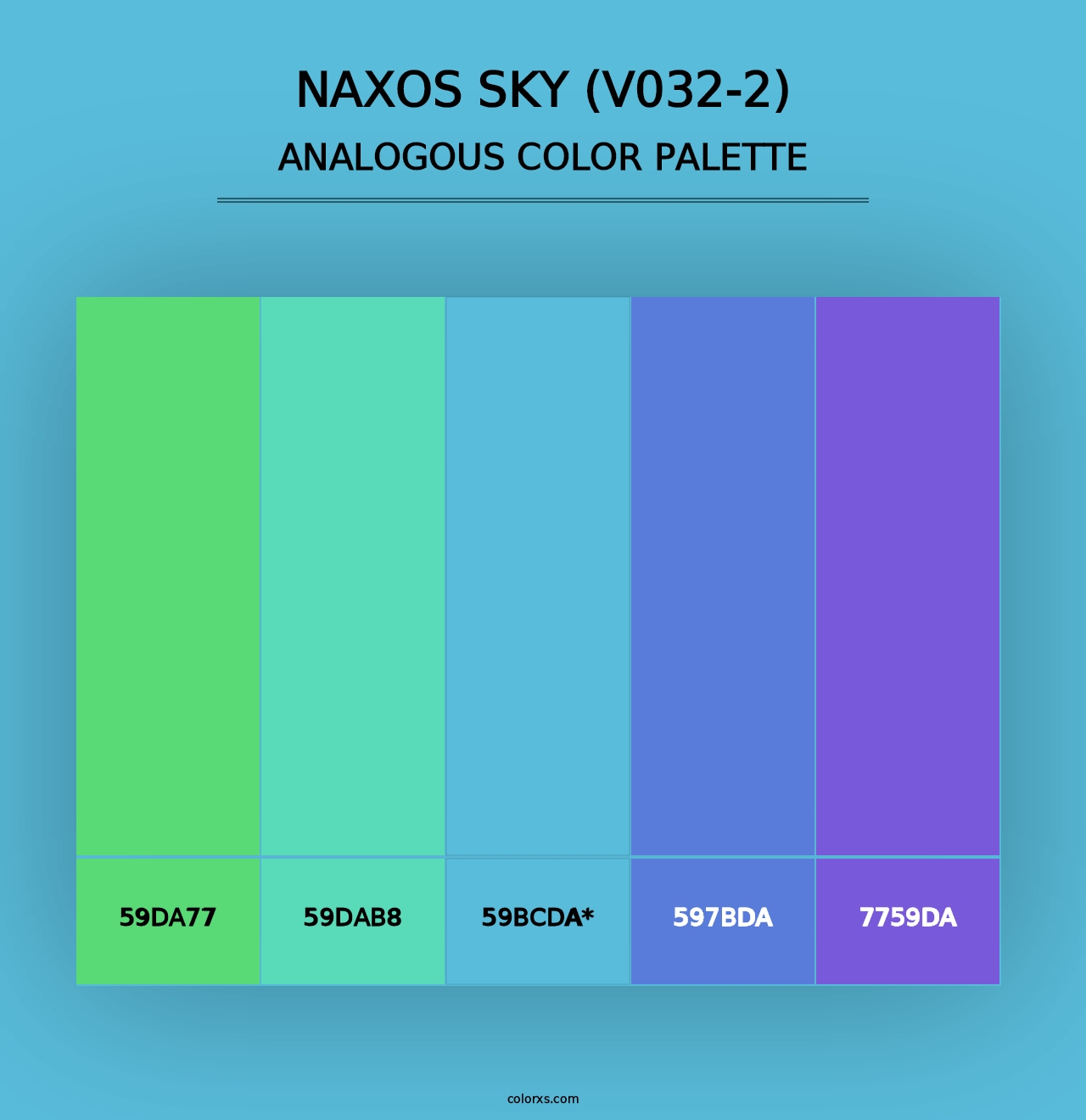 Naxos Sky (V032-2) - Analogous Color Palette