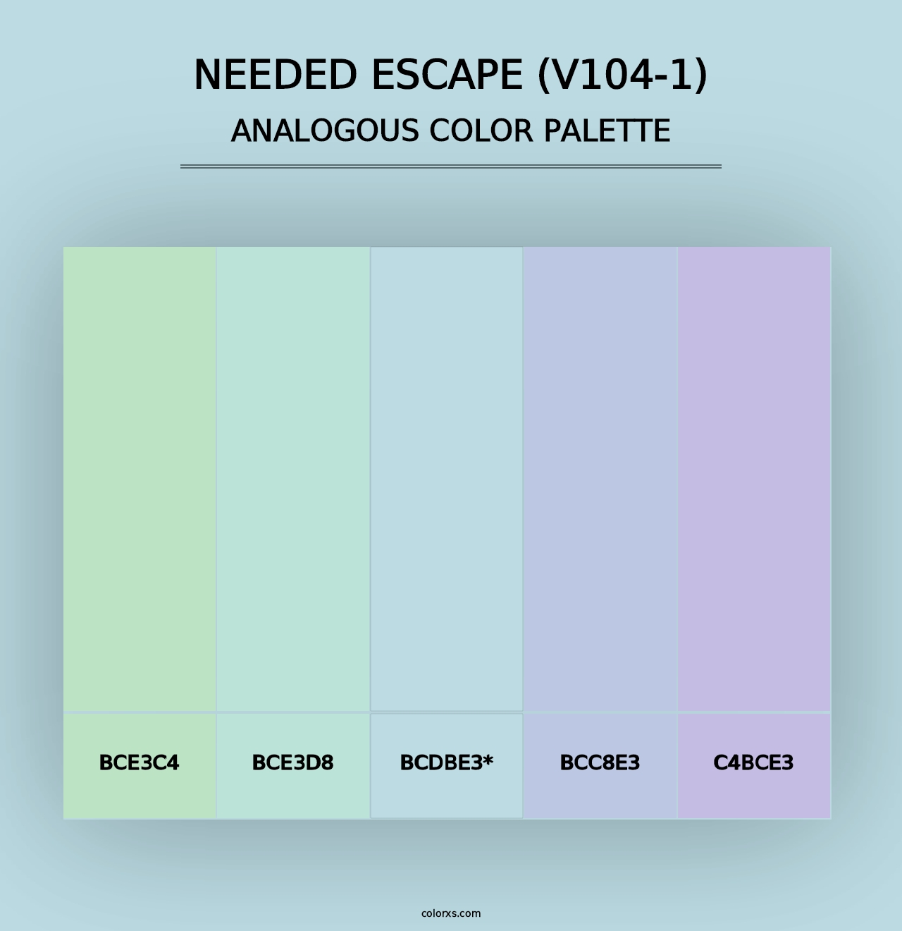 Needed Escape (V104-1) - Analogous Color Palette