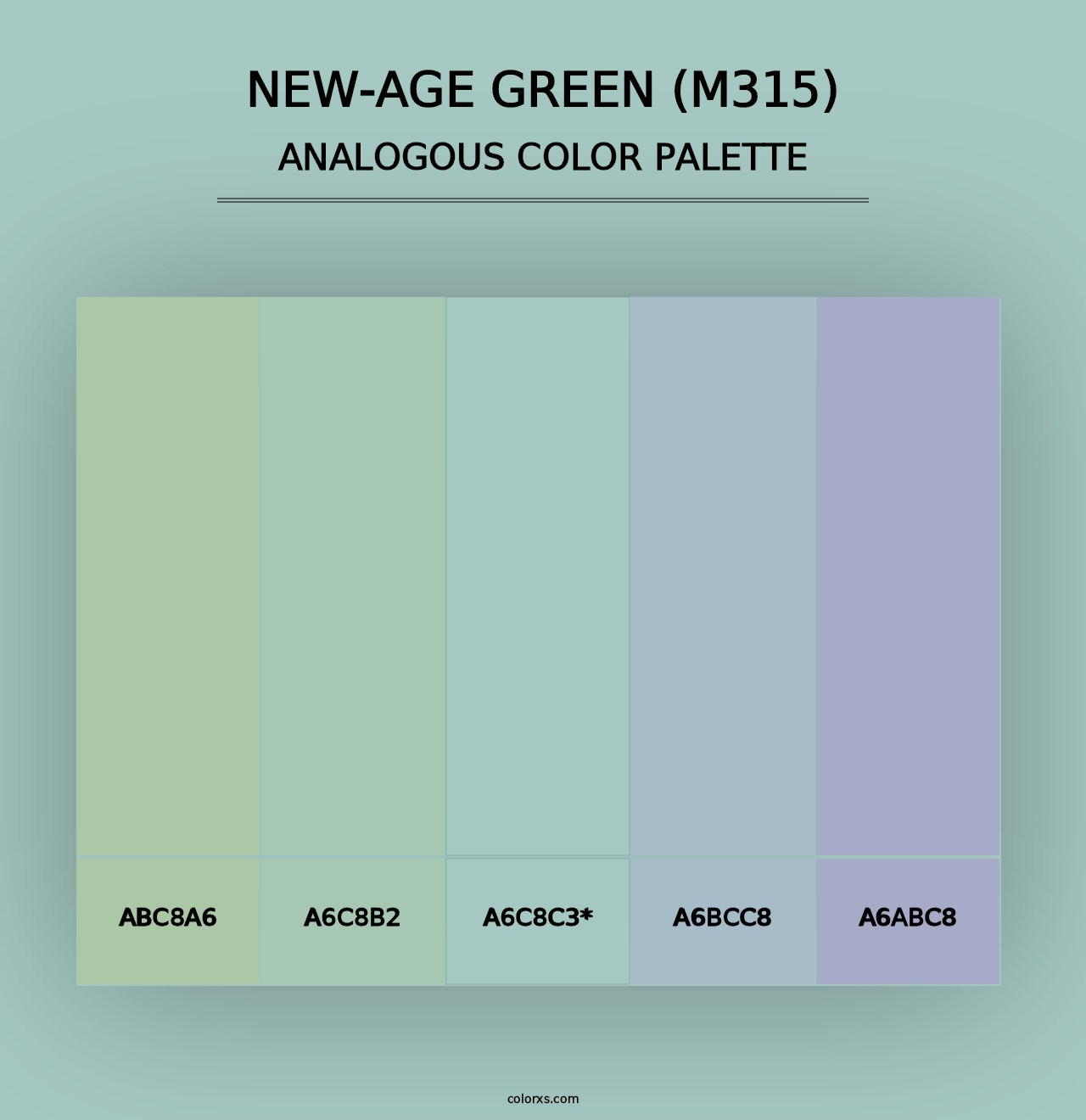 New-Age Green (M315) - Analogous Color Palette