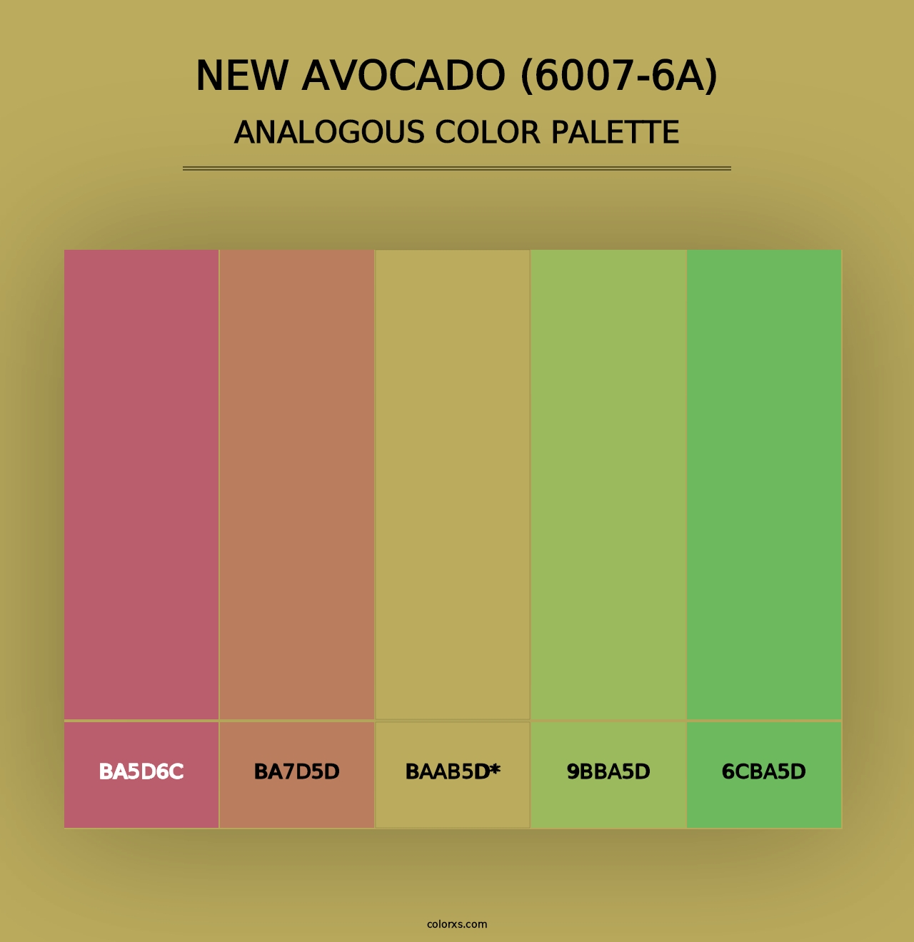 New Avocado (6007-6A) - Analogous Color Palette