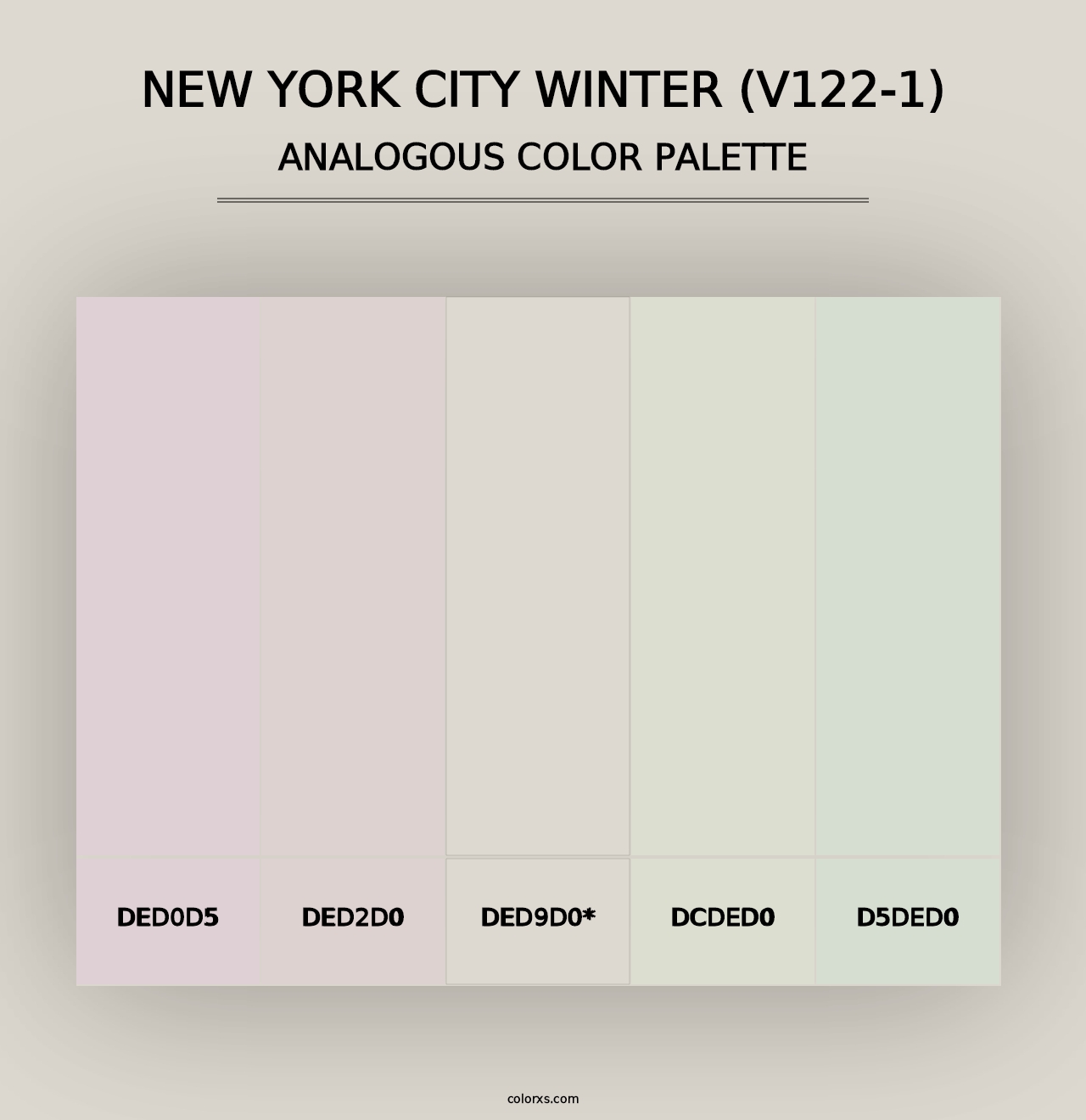 New York City Winter (V122-1) - Analogous Color Palette