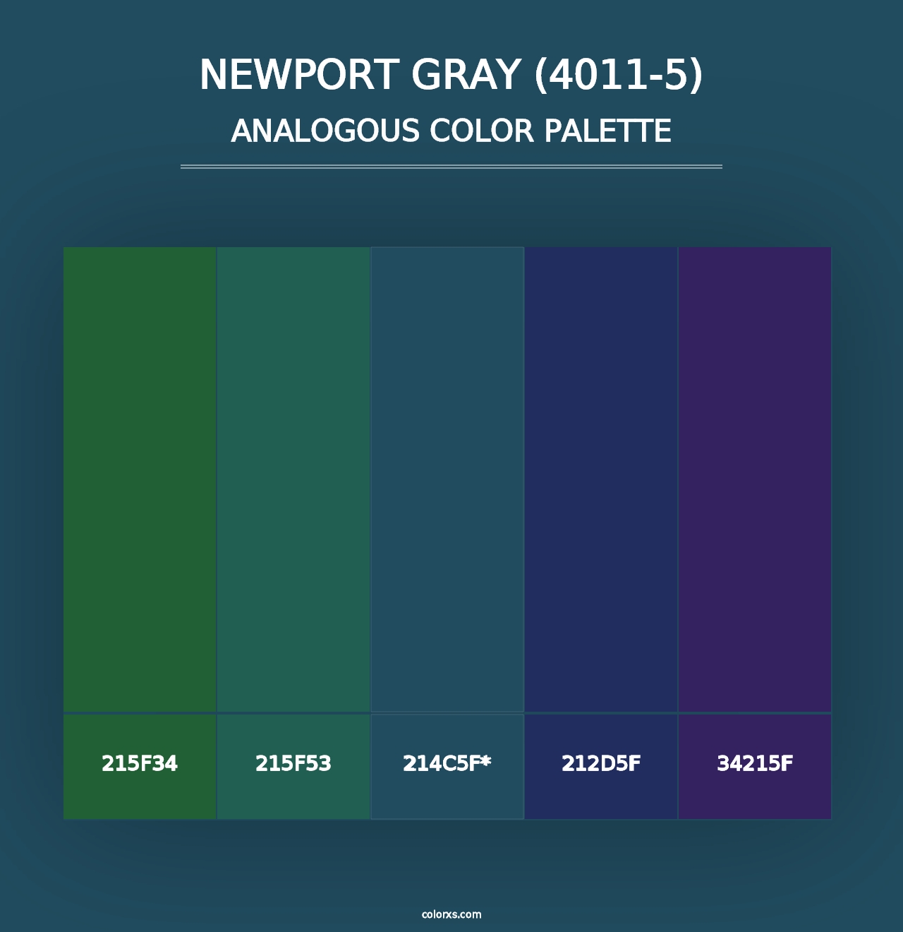 Newport Gray (4011-5) - Analogous Color Palette