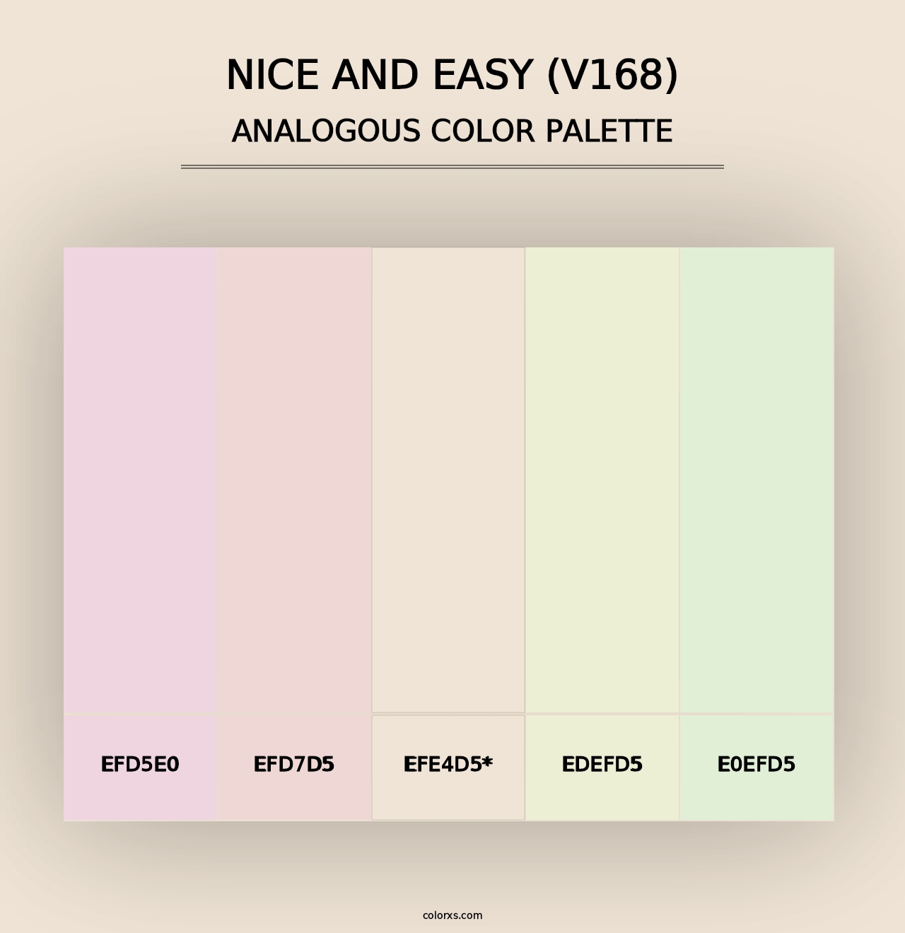 Nice and Easy (V168) - Analogous Color Palette