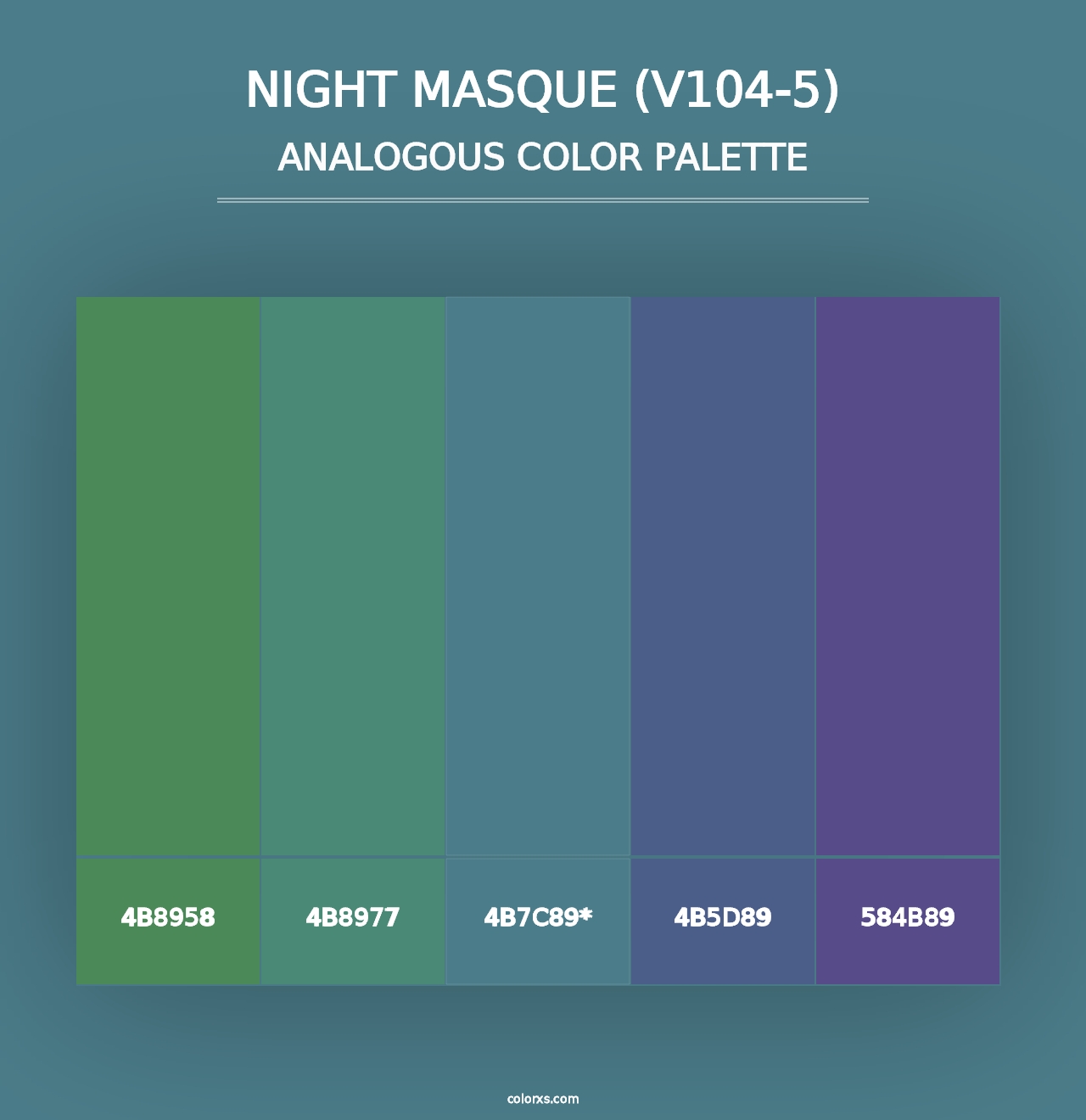 Night Masque (V104-5) - Analogous Color Palette