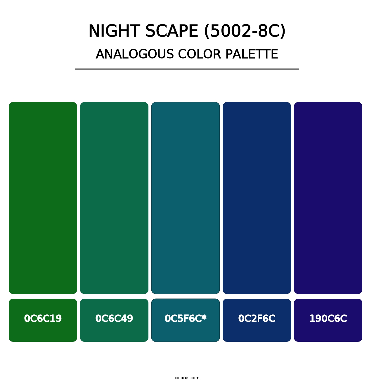 Night Scape (5002-8C) - Analogous Color Palette