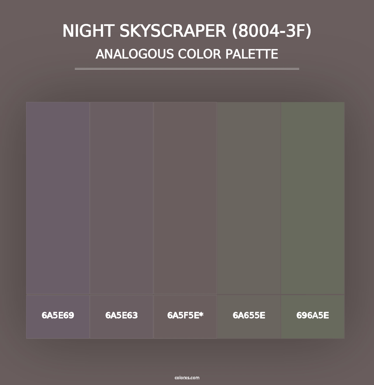 Night Skyscraper (8004-3F) - Analogous Color Palette