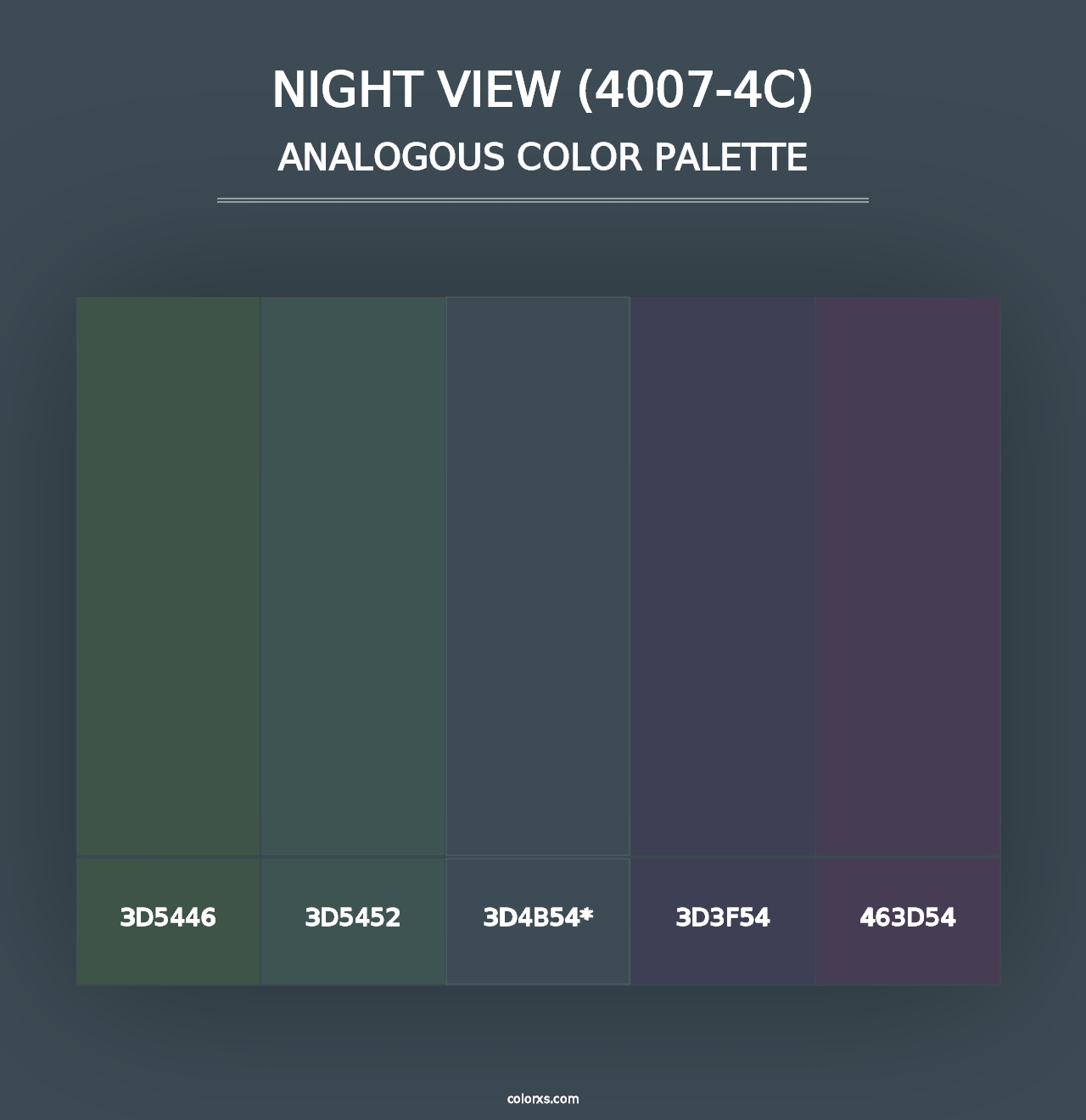 Night View (4007-4C) - Analogous Color Palette