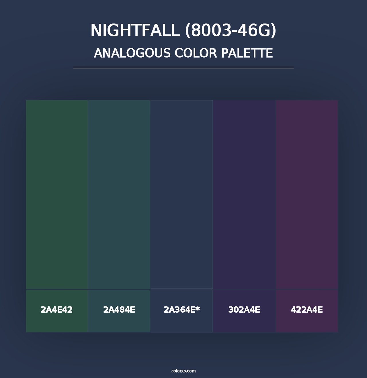 Nightfall (8003-46G) - Analogous Color Palette