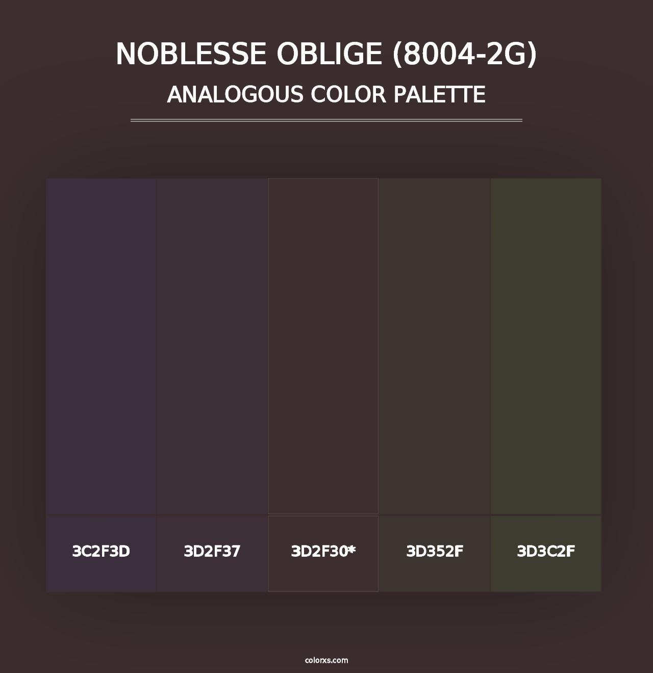 Noblesse Oblige (8004-2G) - Analogous Color Palette