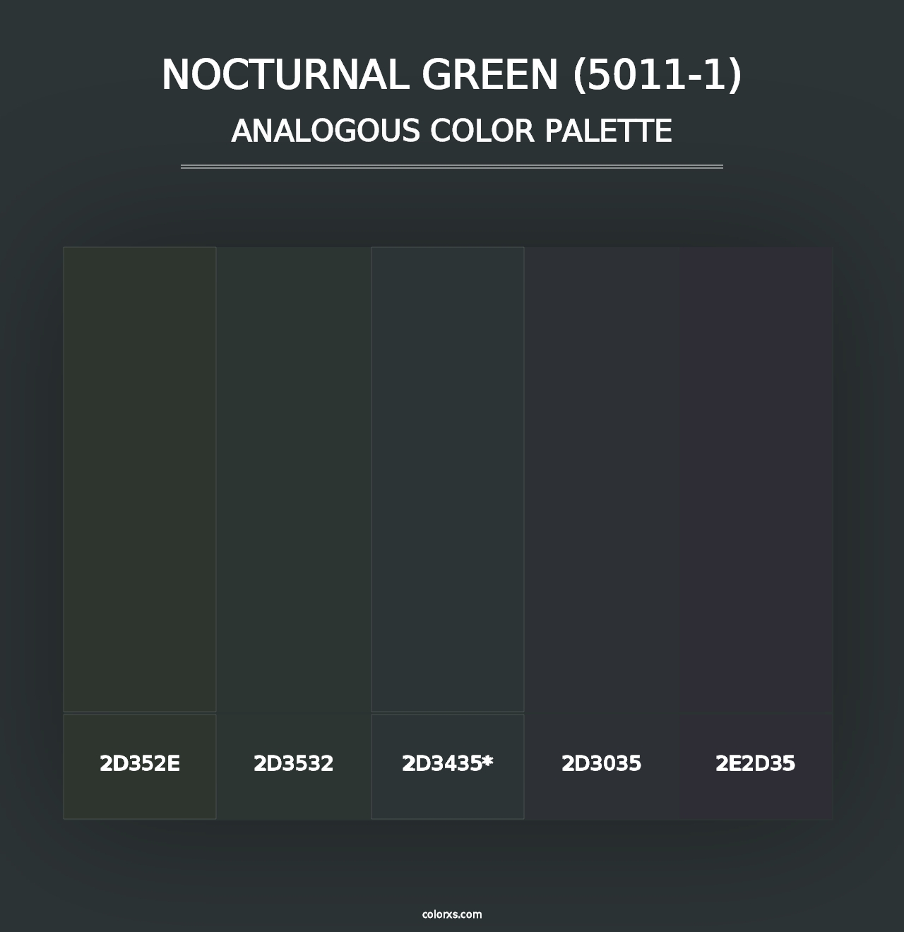 Nocturnal Green (5011-1) - Analogous Color Palette