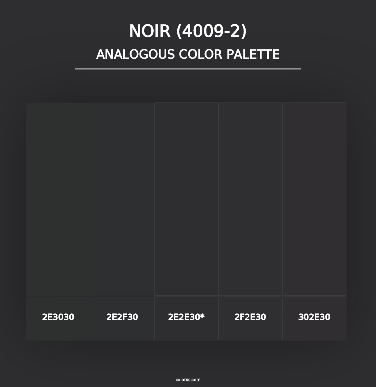 Noir (4009-2) - Analogous Color Palette