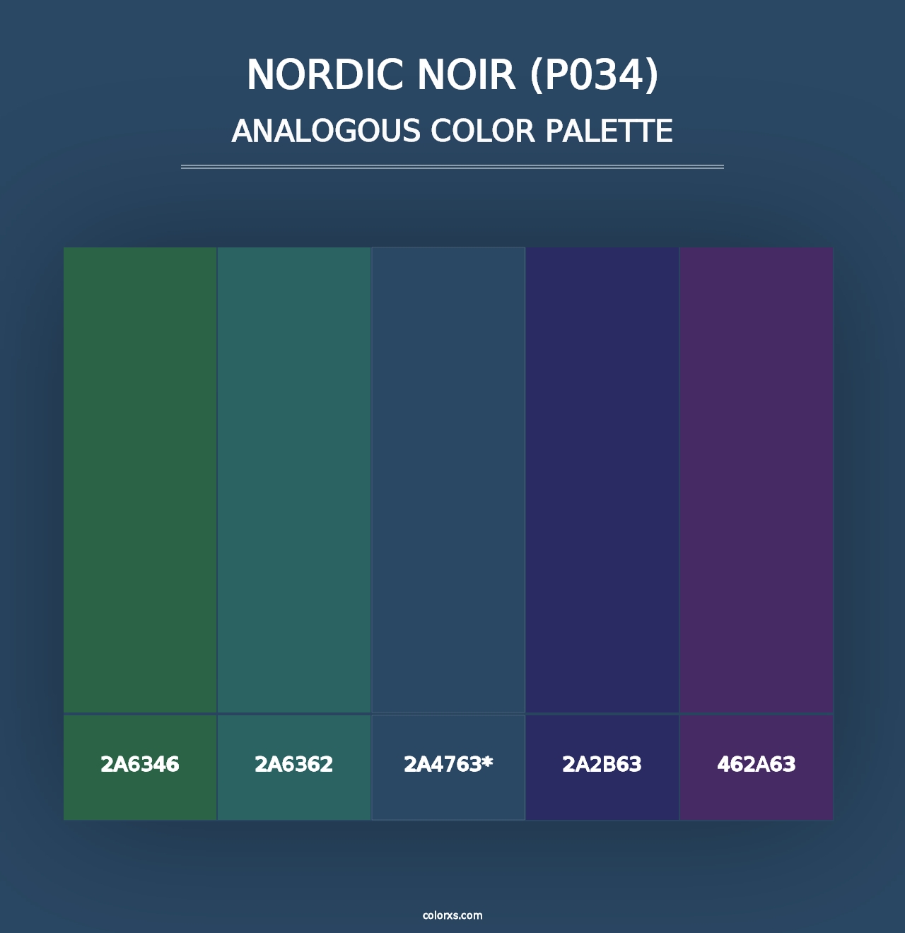 Nordic Noir (P034) - Analogous Color Palette