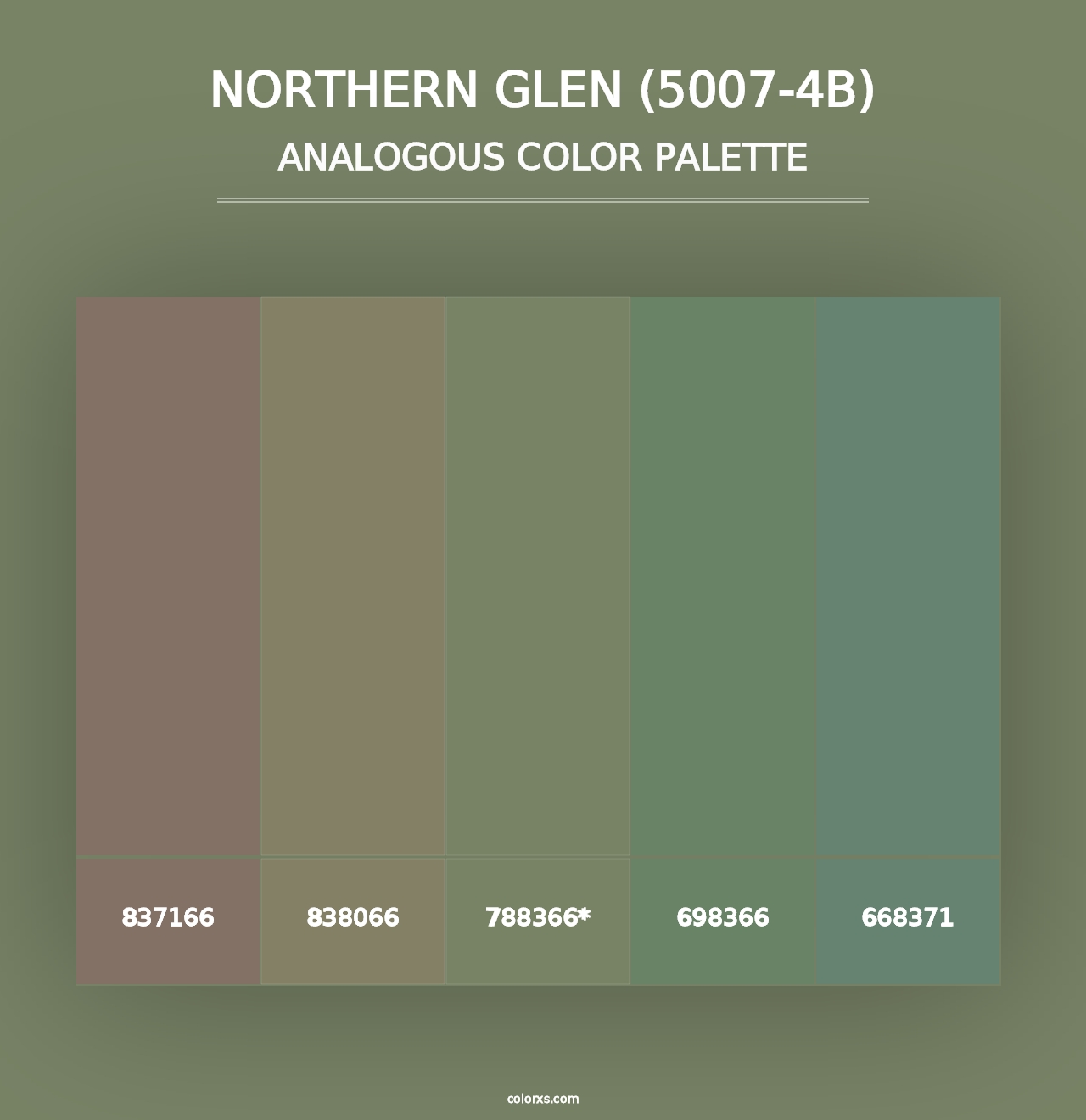 Northern Glen (5007-4B) - Analogous Color Palette