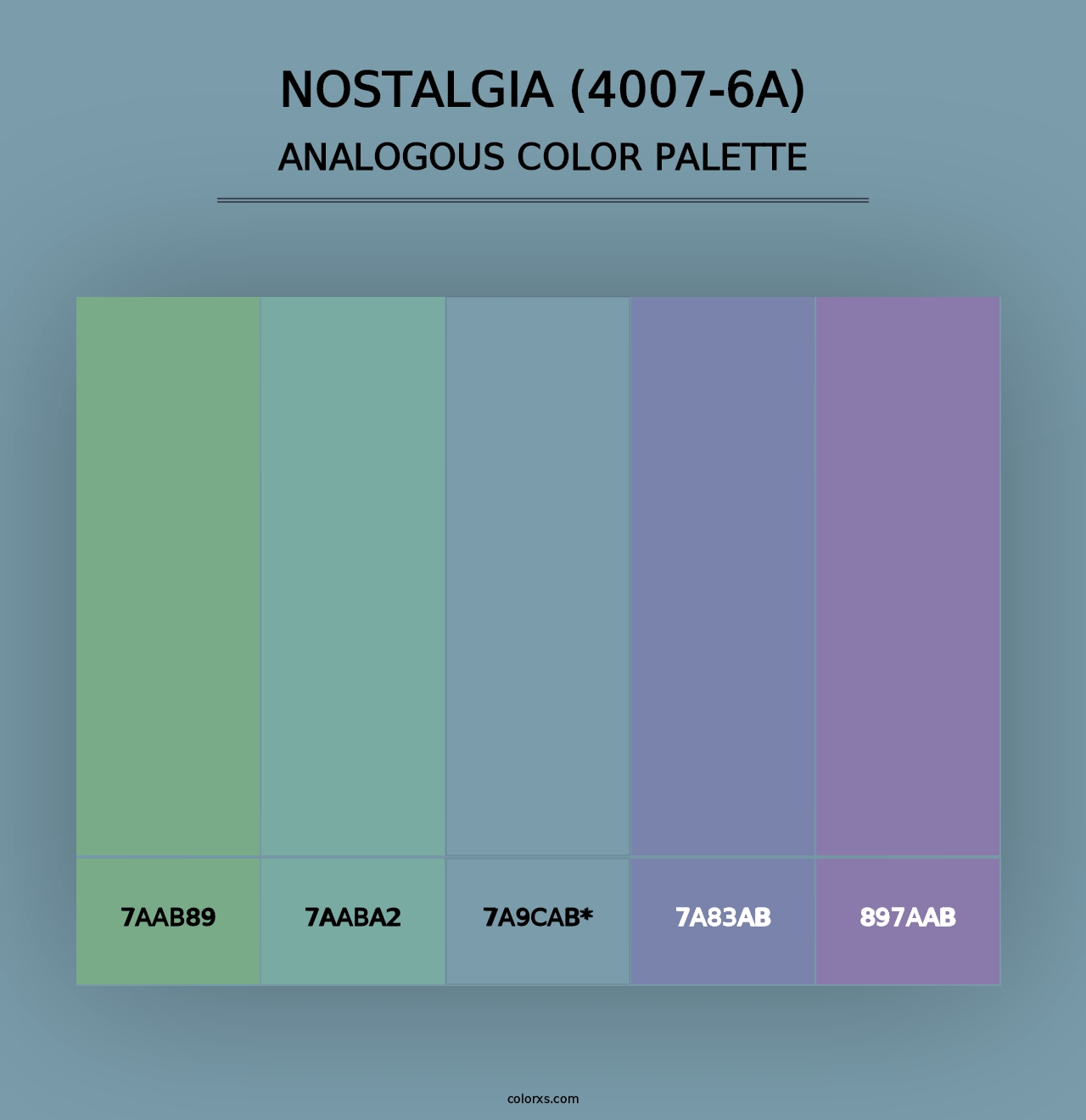 Nostalgia (4007-6A) - Analogous Color Palette