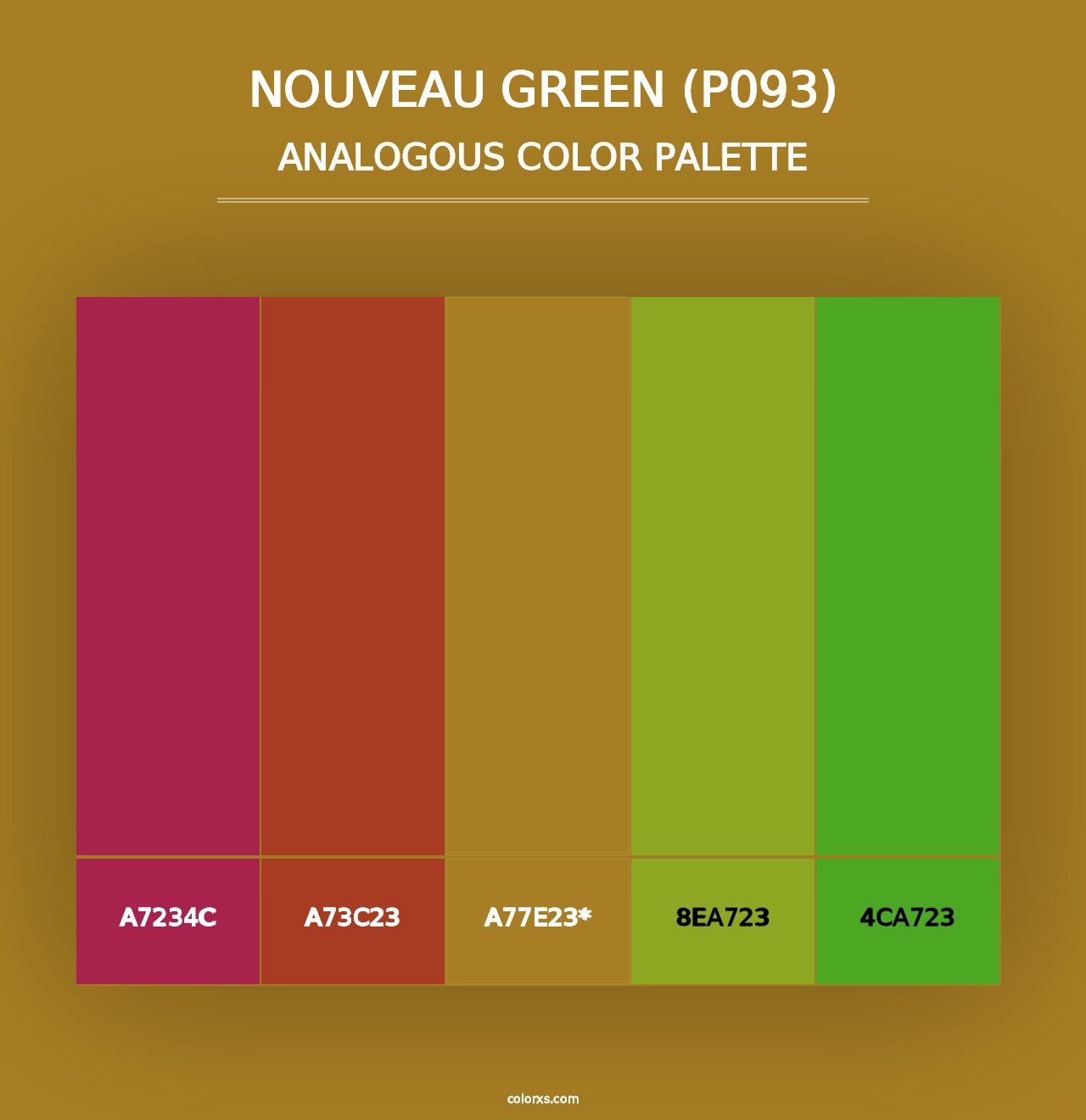 Nouveau Green (P093) - Analogous Color Palette