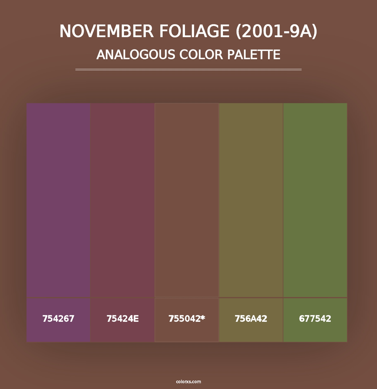 November Foliage (2001-9A) - Analogous Color Palette