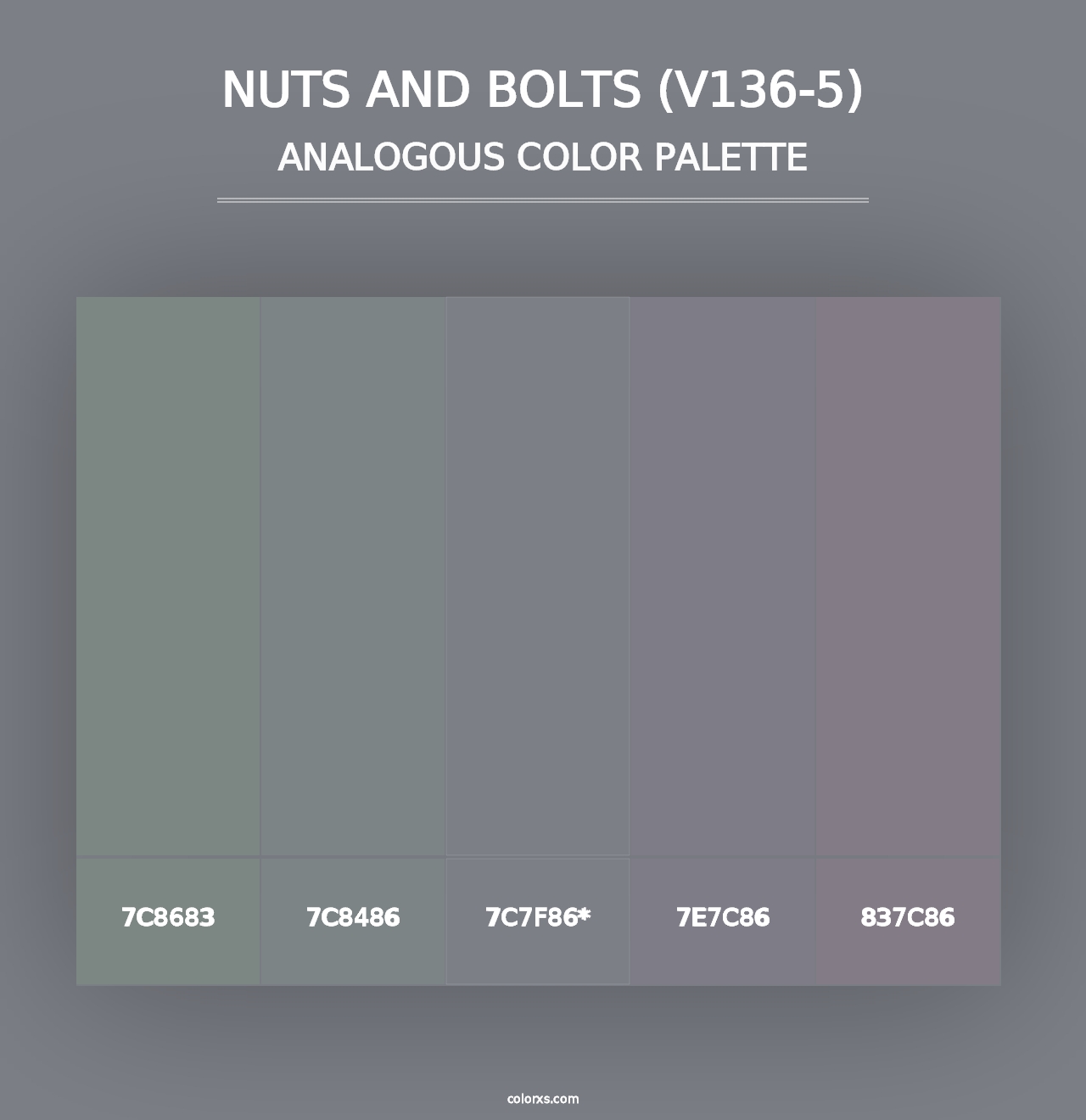 Nuts and Bolts (V136-5) - Analogous Color Palette