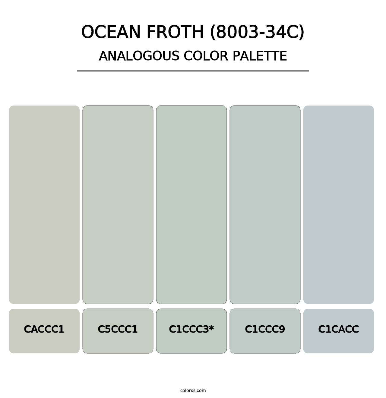 Ocean Froth (8003-34C) - Analogous Color Palette