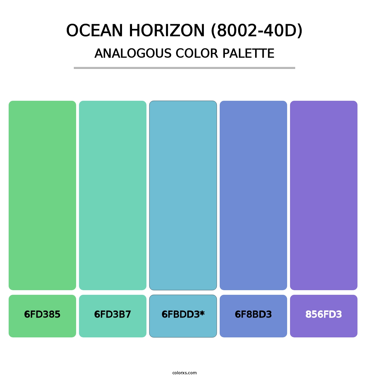 Ocean Horizon (8002-40D) - Analogous Color Palette